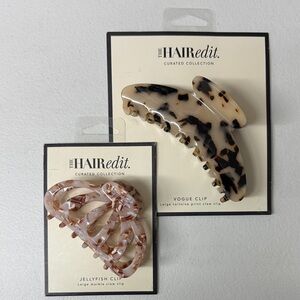 The HAIRedit Tortoise Vogue Claw Clip & Jellyfish Clip Set ~ NEW